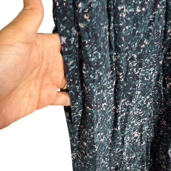 Boden Blue Floral Maxi Dress | Long Sleeve Tiered Prairie Maxi Plus 16/18R - Picture 4 of 12